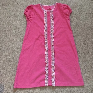 Little English Girls Pink Dress Size 8 Flower Ruffle Corduroy - Picture 1 of 8