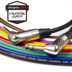 ¼" Jack to Jack Lead. Angled NEUTRIK 6.35mm, TRS, Stereo, Balanced Cable. 3m 20m - Picture 1 of 10