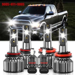 6x LED Headlight +Fog Light Kit High&Low Beam Bulb For Dodge Ram 3500 2009-2010 - Picture 1 of 11