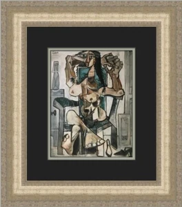 Pablo Picasso Portrait of Jaqueline Nude Seated Custom Framed Print - Picture 1 of 2