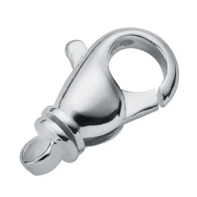 MATERIA BY MATTHIAS WAGNER MATERIA 925 Silber Karabiner Verschluss 17mm drehbare Öse / für Schmuck Basteln