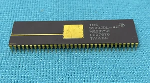 INSTRUMENTOS TEXAS ~ TMS9900JDL-40 ~ 64 PIN DORADO CERÁMICA DIP IC VINTAGE - Imagen 1 de 3