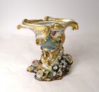 Vase décoratif porcelaine de Paris Jacob Petit dorure fleurs XIXème siècle