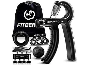 FitBeast Grip Forearm Hand Grips Strengthener Kit - 5 Pack Adjustable Resistance - Picture 1 of 13