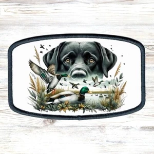 Hat Patch Lab Duck Lake Sublimation DYI Fabric Patch Glue Iron On Sew - Picture 1 of 2