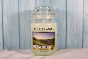 YANKEE CANDLE 22 oz. *RARE BEAUTY* EARLY SUNRISE: NEVER BURNED - Picture 1 of 2