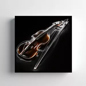 Abstrakte Geige Musik Leinwand Druck Wandkunst, stilvolle Wohnkultur Wandhängung - Bild 1 von 12
