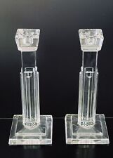 Waterford Crystal Metropolitan Pair 10” Candlesticks Signed 