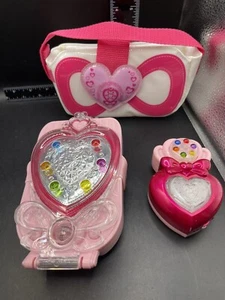 Precure! Pretty Cure Glitter Force Smile Mirror, Carry Bag & Pre Brace Lot - Picture 1 of 4