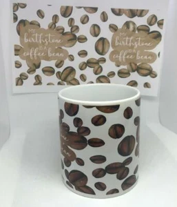 MI PIEDRA DE NACIMIENTO ES UNA TAZA IMPRESA POR SUBLIMACIÓN DE GRANO DE CAFÉ 11 OZ COLORES BRILLANTES - Imagen 1 de 1