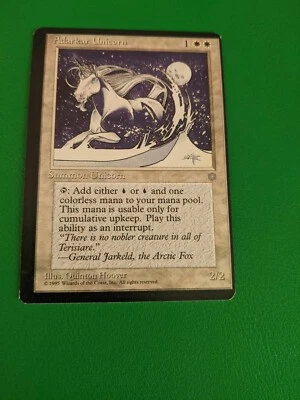 Adarkar Unicorn mtg Ice age  miscut misprint error  - Image 1 of 2