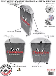 Cold 3 Row Radiator Chevy Config for 1939 Chevrolet JA Master Deluxe V8 Conv - Bild 1 von 8