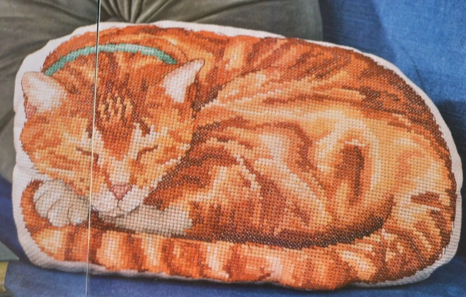 Sleeping Cat Cosy Cushion Cross Stitch Chart - Image 1 of 1