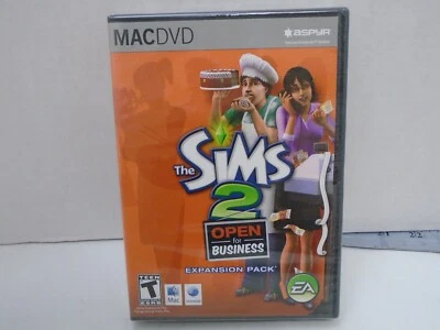 The Sims 2 Open for Business MAC DVD 2004 Expansion Pack Sealed complete in box  - Image 1 of 4