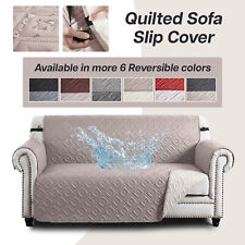 Sofa Slip Covers Waterproof Quilted Throw Reversible Pet Protector Couch Cover