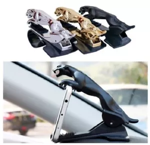 ABS Leopard Jaguar Car Mobile Phone Holder GPS Stand Clip Holder Accessories - Foto 1 di 6