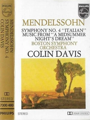 Mendelssohn Symphony No 4 Italian A Midsummer Nights Dream CASSETTE ALBUM  - Image 1 of 4