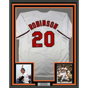 Framed Facsimile Autographed Frank Robinson 33x42 Reprint Laser Auto Jersey - Picture 1 of 2