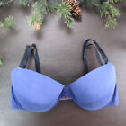 Fruit Of The Loom Bra 38D Purple Padded Underwire Adjustable Clasp Back