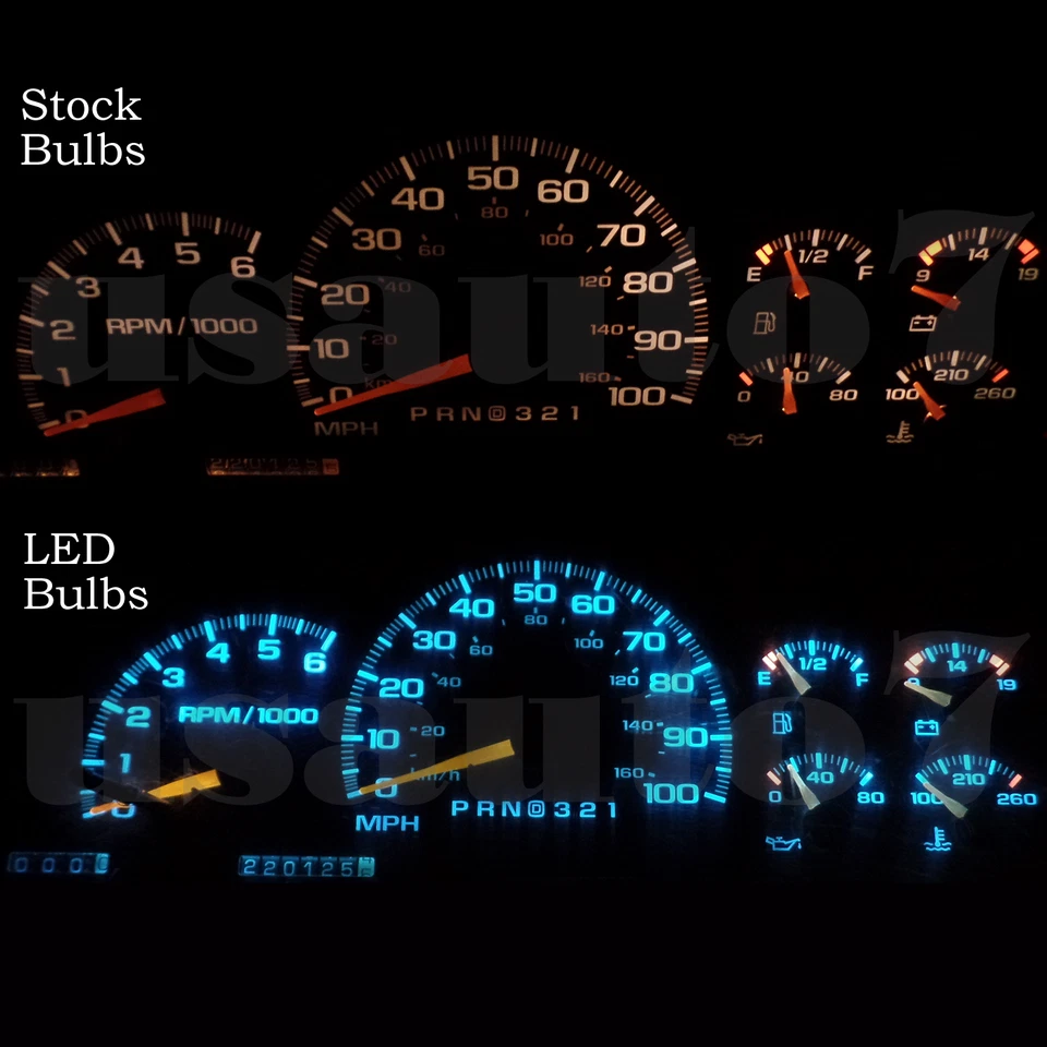 NEW Dash Instrument Cluster Gauge AQUA BLUE LED LIGHT KIT Fit 95-04 Chevy Blazer - Imagem 1 de 4
