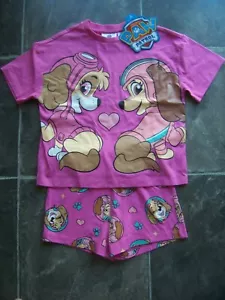 BNWT Girl's PAW Patrol Skye & Everest Cotton Knit Summer Pyjamas Size 4 - Picture 1 of 1