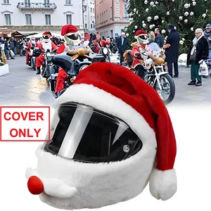 Casco de Papá Noel, cubierta de casco de motocicleta de Navidad, cara completa - Imagen 1 de 10