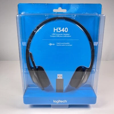Logitech USB Headset H340 Stereo USB Headset for Windows & Mac NIP - Image 1 of 4