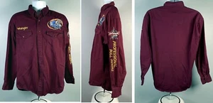 2004 Wrangler PBR Pro Bull Riding bestickt Knopfleiste Hemd Herren Large - Bild 1 von 4