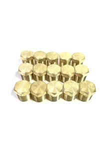 Menge 15! Messing 1/4 Zoll NPT Stecker Rohr Gewinde Kern Sechskantkopf Stecker Kappe Fitting - Bild 1 von 4