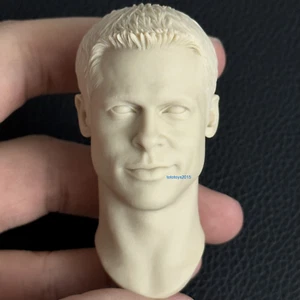 1:6 Brad Pitt Head Sculpt Smile Model For 12inch Male Soldier Action Figure Toys - Picture 1 of 6