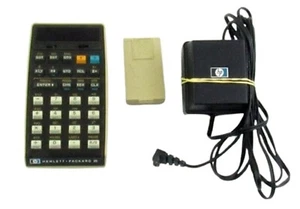 HP-25 Programmable Calculator w/AC Adapter Power Cord Rare Vintage - Picture 1 of 9