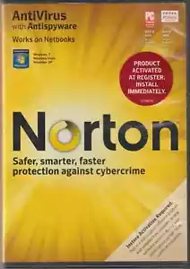 Norton AntiVirus with AntiSpyware by Symantec for Win 7/Vista/XP 2011 Rom #192 - Picture 1 of 1