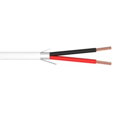 Cable de alarma de seguridad Plenum blindado de 2 conductores 500' 14 AWG blanco CMP 300V Foto 1 de 2