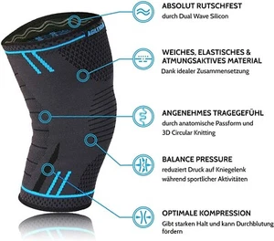 Kniebandage Sport Kniestützen Knieschoner Sportbandage Patellabandage - Bild 1 von 14
