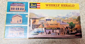 Vintage 1960's Revell HO Scale Weekly Herald Print Shop Kit. NOS Sealed - Picture 1 of 2