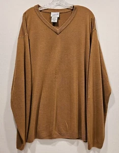 Suéter Pullover De Colección Irvine Park Para Hombres Cuello en V 3XL Tostado Mostaza Abuelo Retro - Imagen 1 de 7