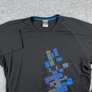 Icebreaker Shirt Men Large Black Graphic Base Layer Crew Merino Hunting Hiking * - Picture 1 of 16