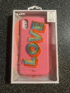 LAUT L-O-V-E Love Faux Leather Case w/ Embroidery Design For iPhone X / XS - Picture 1 of 2