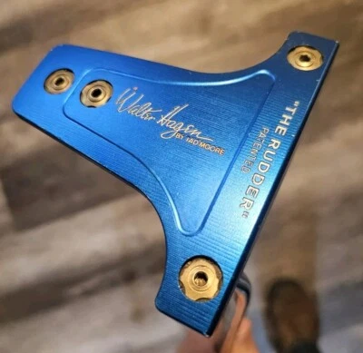 All Original Walter Hagen “The Rudder” by Tad Moore Patended Blue Mallet 34”  - Image 1 of 4