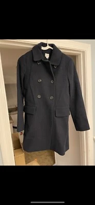 J Crew Pea coat Size 00 Navy Retail $298 New - Imagem 1 de 4