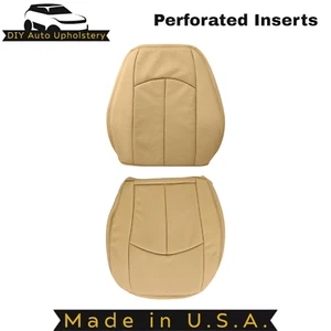 2002-2009 For Mercedes-Benz E-Class Genuine Leather Front Driver Seat Covers Tan - Picture 1 of 10