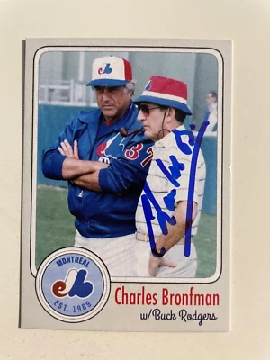 CHARLES BRONFMAN autograph MONTREAL EXPOS Owner CANADA HOF custom card signed - Image 1 of 2