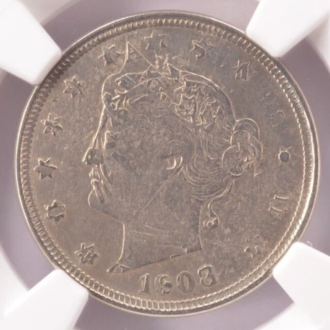 NGC 5c 1908 Liberty Nickel Flipover Double-Struck XF Details Cover