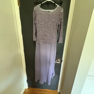 JR Nites By Caliendo Vintage Dress - Size 10 - Made In USA - Purple/Lavender - Picture 1 of 18