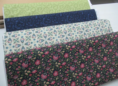 MARCUS Edredón-Tela Artesanal PRADO MEDIANOCHE Mini Paquete 4 Estilos x 1 yarda cada uno Foto 1 de 3