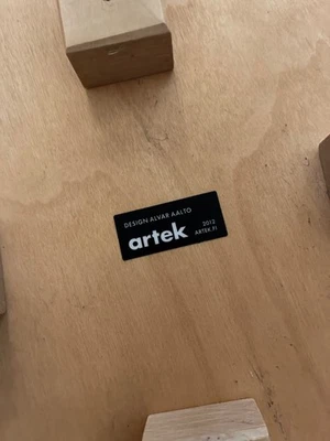 Artek Solid Birch Aalto Stool 60 * 		Height (in): 17½ * 		Diameter (in): 15 *  - Image 1 of 3