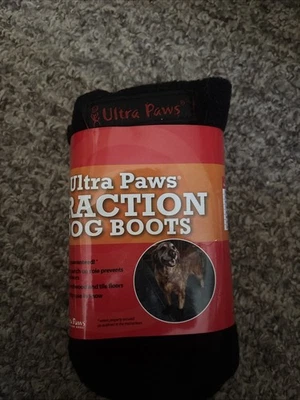 Ultra Paws 牵引狗靴 L 码黑色保证 — 第 1/3 张图片