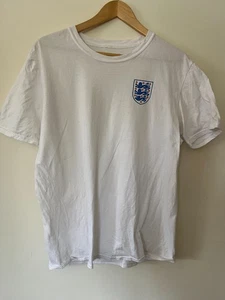 Camiseta Oficial Equipo de Fútbol Inglaterra Talla Grande 3 Leones Blanca 40" Pecho - Imagen 1 de 5