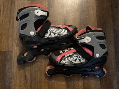Kryptonics Girls Pink and Black Inline Roller Skates Size 5-8 - Image 1 of 4