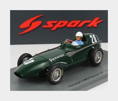 1:43 SPARK Vanwall F1 Vw5 #20 France Gp 1957 R.Salvadori Green S7205 - Immagine 1 di 2